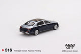 Mercedes-Maybach S 680 (LHD) (Cirrus Silver/Nautical Blue Metallic) - MINI GT - 1:64