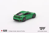 Porsche 911 Turbo S (992) LHD (Python Green) - MINI GT - 1:64