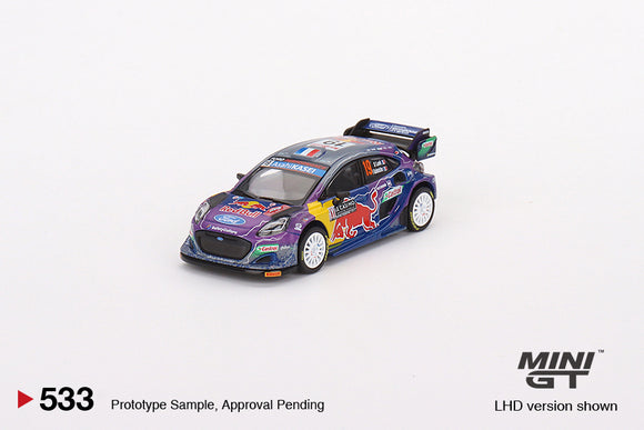 Ford Puma Rally1 #19 M-Sport Ford WRT 2022 Rally Monte-Carlo Winner (LHD)- MINI GT - 1:64