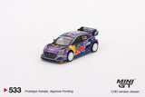 Ford Puma Rally1 #19 M-Sport Ford WRT 2022 Rally Monte-Carlo Winner (LHD)- MINI GT - 1:64