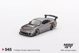 Nissan Silvia Top Secret (S15) (RHD) (Silver) - MINI GT - 1:64