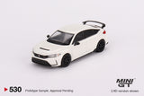 Honda Civic Type R 2023 (LHD) (Championship White) - MINI GT - 1:64
