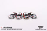 Lancia Delta HF Integrale Evoluzione 1992 Rally MonteCarlo Martini Racing 4 Cars Set - MINI GT - 1:64