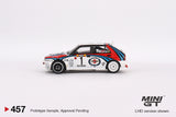 Lancia Delta HF Integrale Evoluzione 1992 Rally MonteCarlo Martini Racing 4 Cars Set - MINI GT - 1:64