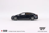 Mercedes-Benz EQS 580 4MATIC (LHD) (Blue Metallic) - MINI GT - 1:64