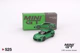 Porsche 911 Turbo S (992) LHD (Python Green) - MINI GT - 1:64