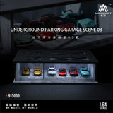 Underground Parking Garage Scene 3 with light Diorama - Moreart - 1:64 Modellauto 1/64