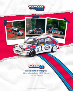 Lancia Delta HF Integrale Didier Auriol/Bernard Occelli Monte Carlo Rally 1992 Winner - Tarmac Works - 1:64