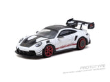 Porsche 911 (992.2) GT3 RS Manthey Racing (White/Red) - Tarmac Works - 1:64 Modellauto 1/64