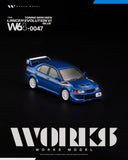Mitsubishi Lancer Evolution VI Tommi Mäkinen Edition (Blau) - Works Model - 1:64 Modellauto 1/64