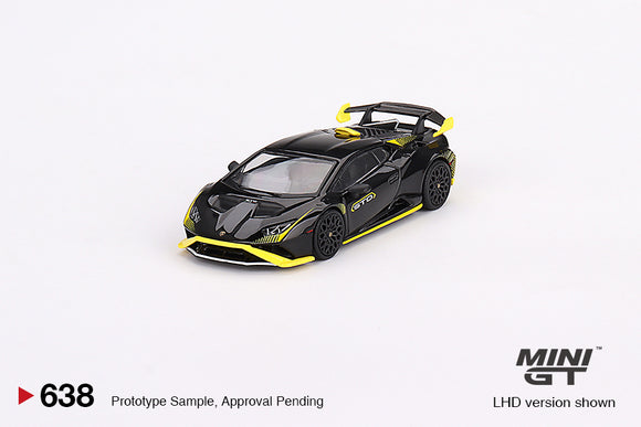 Lamborghini Huracán STO (LHD) (Nero Noctis) - MINI GT - 1:64