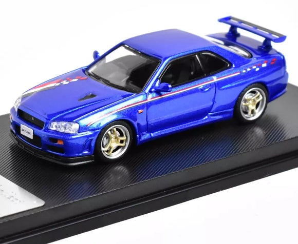 Nissan Skyline GT-R (R34) V-Spec Nismo Livery (Blau) - My Model Collect - 1:64