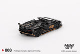 Lamborghini Aventador SVJ 63 Roadster (LHD) (Nero Aldebaran) - MINI GT - 1:64
