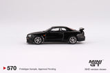 Nissan Skyline GT-R (R34) V-Spec (RHD) (Black Pearl) - MINI GT - 1:64
