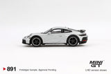 Porsche 911 (992) Dakar (LHD) (Ice Gray Metallic) - MINI GT - 1:64