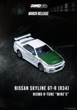 Nissan Skyline GT-R (R34) Nismo R-Tune Mine's (Green Carbon) - INNO64 - 1:64