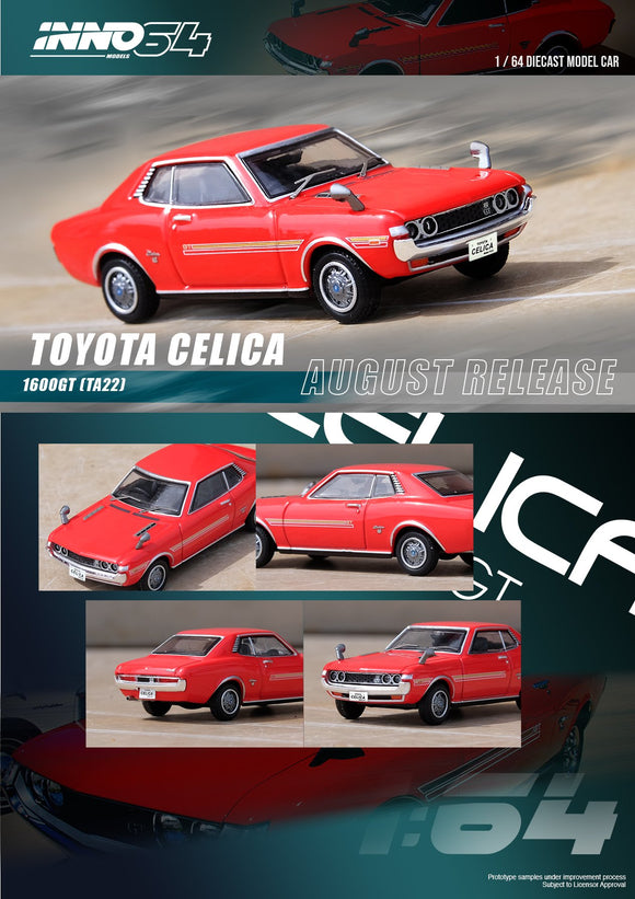 Toyota Celica 1600GT (TA22) Red - INNO64 - 1:64