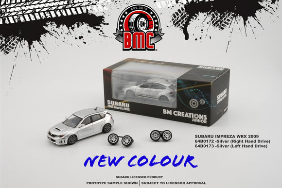 Subaru Impreza WRX STi 2009 (LHD) Silver - BM Creations - 1:64