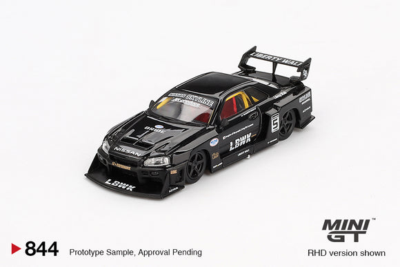 Nissan LB-ER34 Super Silhouette Skyline (RHD) (Black) - MINI GT - 1:64