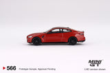 BMW M4 Competition (RHD) Toronto Red Metallic - MINI GT - 1:64