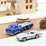 Mercedes-Benz Racing Transporter + Mercedes-Benz W196 1954 - Norev - 1:64 Modellauto 1/64