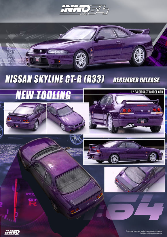 Nissan Skyline GT-R (R33) Midnight Purple - INNO64 - 1:64