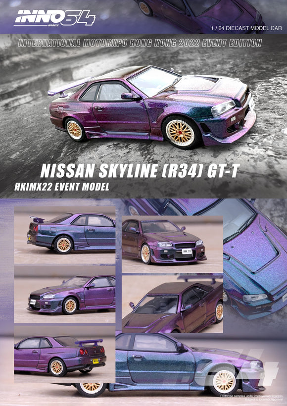 Nissan Skyline GT-T (R34) (Magic Purple) - INNO64 - 1:64