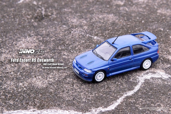 Ford Escort RS Cosworth with OZ Rally Racing Wheels (LHD) (Metallic Blue) - INNO64 - 1:64