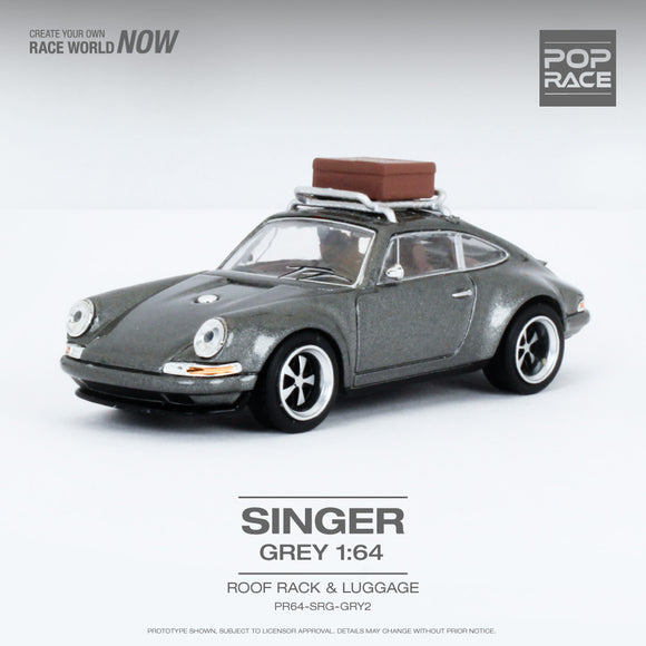 Singer with Luggage (Grey) - Pop Race - 1:64