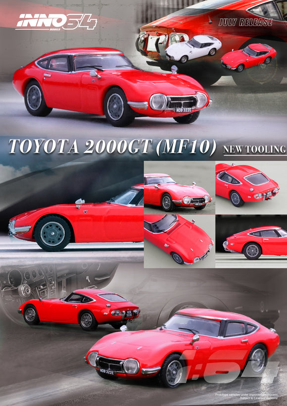 Toyota 2000GT (MF10) (Solar Red) - INNO64 - 1:64