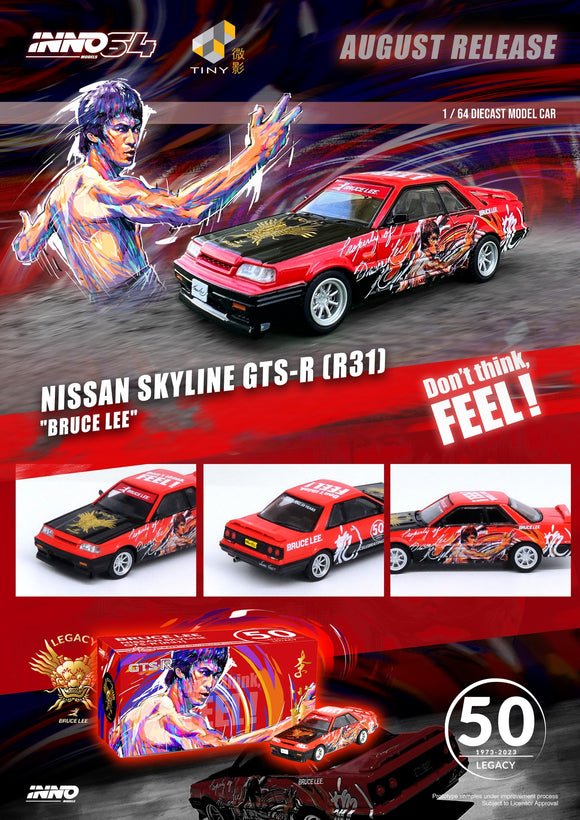 Bruce Lee Nissan Skyline GTS-R (R31) - INNO64 - 1:64