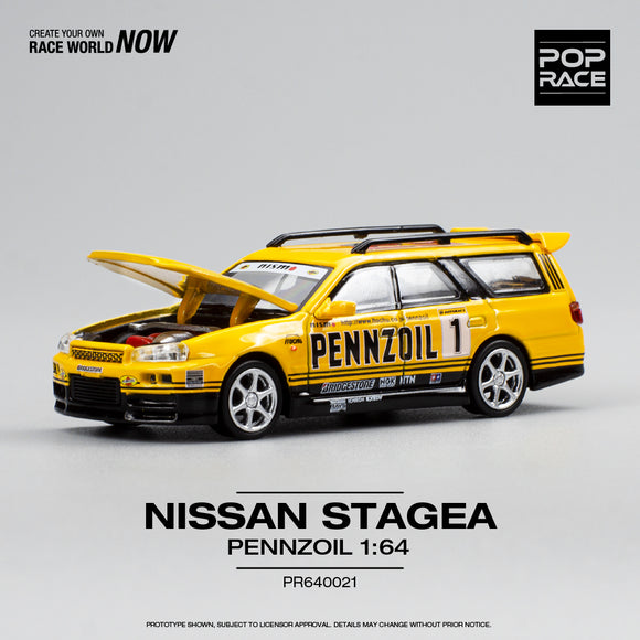 Nissan Stagea R34 Pennzoil - Pop Race - 1:64