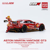 Aston Martin Vantage GT3 Eva RT Production Model-02 mit Figur - Pop Race - 1:64
