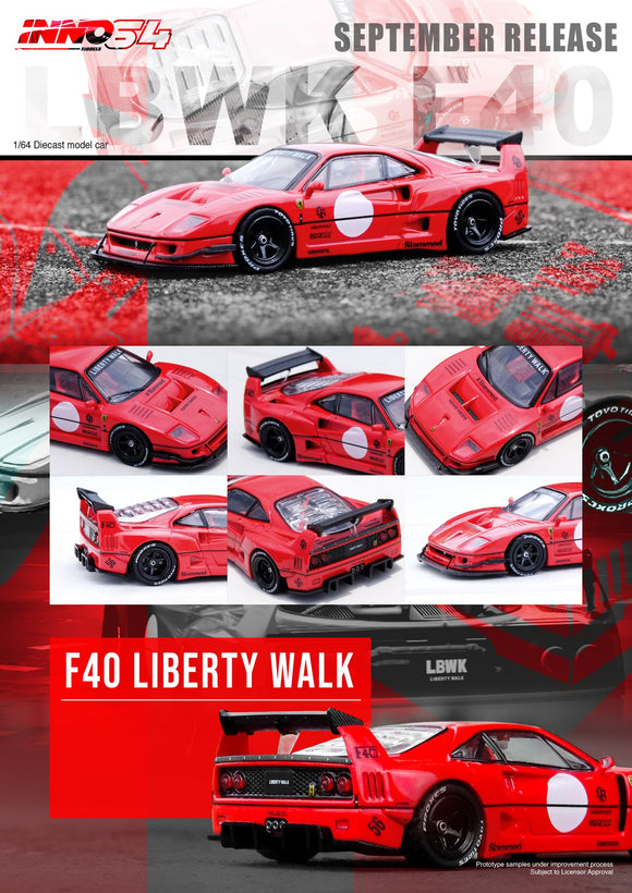 Ferrari F40 LBWK (Red) - INNO64 - 1:64
