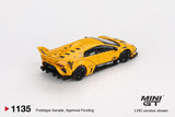 LB-Silhouette WORKS Lamborghini Murcielago GT EVO (LHD) (Yellow) - MINI GT - 1:64 Modellauto 1/64