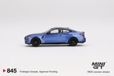 BMW M4 Competition (LHD) (Portimao Blue) - MINI GT - 1:64