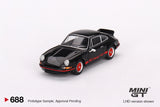 Porsche 911 Carrera RS 2.7 (Black with Red Livery) (LHD) - MINI GT - 1:64