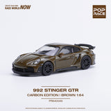 Porsche 911 (992) Stinger GTR Carbon Edition (Brown) - Pop Race - 1:64