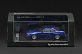 Nissan Skyline GT-R (R34) Mine's (Blue Metallic) - Ignition Model - 1:64 Modellauto 1/64