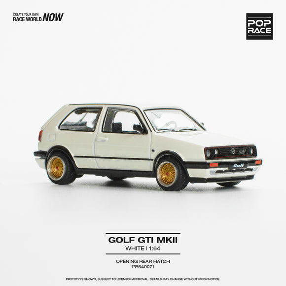 Volkswagen Golf II GTi (White) - Pop Race - 1:64