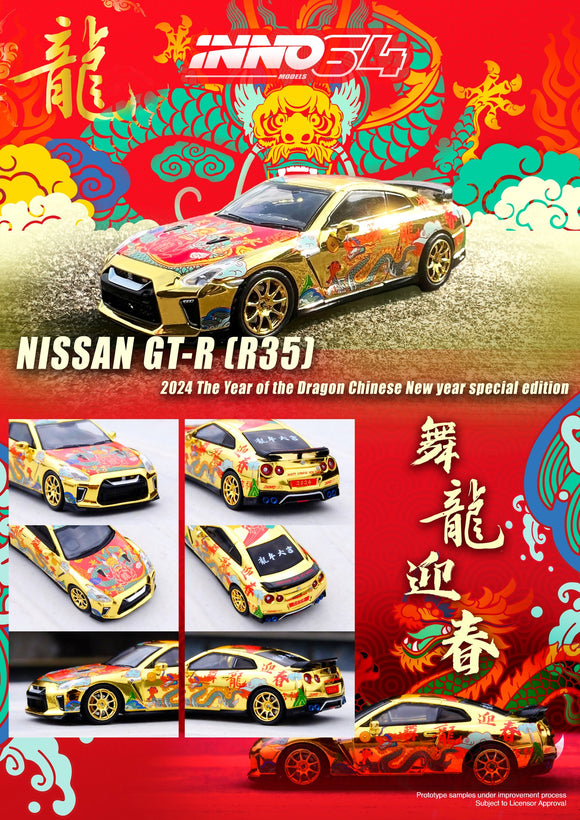 Nissan GT-R (R35) Year of the Dragon 2024 Chinese New Year Special Edition - INNO64 - 1:64