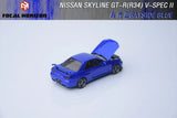Nissan GT-R (R34) V-Spec II (Bayside Blue) - Focal Horizon - 1:64 Modellauto 1/64