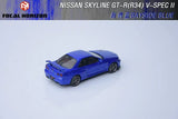 Nissan GT-R (R34) V-Spec II (Bayside Blue) - Focal Horizon - 1:64 Modellauto 1/64