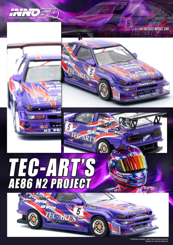 Toyota Sprinter Trueno AE86 N2 Project by Tec Art's - INNO64 - 1:64