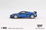 Chevrolet Corvette Z06 2023 (LHD) (Elkhart Blue Metallic) - MINI GT - 1:64