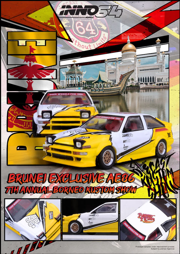 Toyota Sprinter Trueno AE86 Brunei Diecast Kustom Show 2024 - INNO64 - 1:64