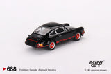 Porsche 911 Carrera RS 2.7 (Black with Red Livery) (LHD) - MINI GT - 1:64