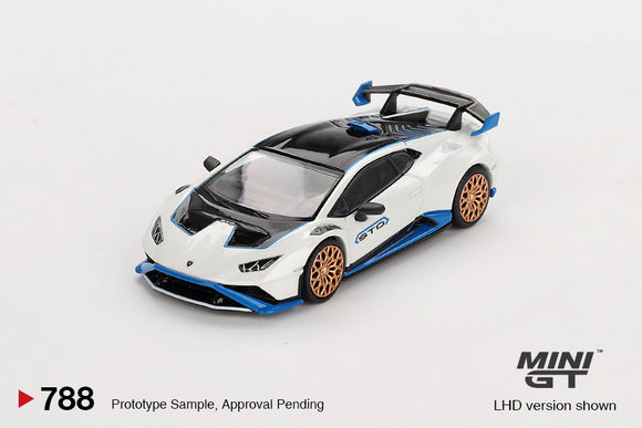 Lamborghini Huracán STO (LHD) (Bianco Asopo) - MINI GT - 1:64