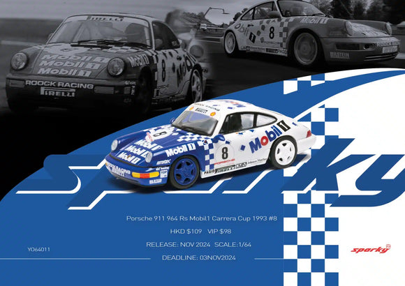 Porsche 911 (964) RS Mobil1 Carrera Cup 1993 #8 - SPARK - 1:64