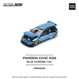 Honda Civic EG6 Pandem (Blue Chrome) - Pop Race - 1:64 Modellauto 1/64